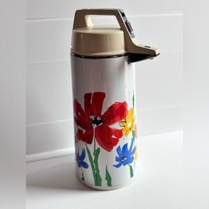 Retro Floral Thermos for Cottage Kitchen Made in Japan
